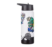 SEVEN Borraccia BASTARDI DENTRO - Multicolore - Borraccia 500 ML Termica in Acciaio Inox Interno Esterno - Mantenimento Temperatura fino a 24h - Scuola, Tempo Libero, Bianco