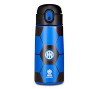 Seven Borraccia Kid INTER, Nero, 460 ml, Acciaio Inox, BPA free, Ermetica, Caldo 12h/freddo 24 h, A prova di perdite, Riutilizzabile, Scuola, Sport, Viaggio, Bambino, Idea regalo