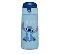 Seven Borraccia LILO & STITCH, Blu - Borraccia per Bambini con Cannuccia 460 ML - Borraccia Asilo, Scuola Elementare - Acciaio Inox Interno Esterno, Mantenimento Temperatura fino a 24h