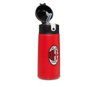 Seven Borraccia Milan, Rosso Nero - Borraccia per Bambini con Cannuccia 500 ml