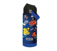 BORRACCIA seven ACCIAIO INOX tenuta stagna BLU E ARANCIONE bottle TERMICA caldo