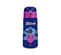 Seven Borraccia termica LILO & STITCH Blu Fuxia, 460 ml, Acciaio inox bpa free, Cannuccia, Mantenimento temperatura:caldo 12h/freddo 24h, Prodotto ufficiale, Idea regalo bambini e adulti