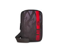 Seven Borsa a tracolla Milan, Nero, Tasca posteriore con zip, Tracolla regolabile, Per bambini e ragazzi, Calcio, Viaggi e tempo libero, Idea regalo tifoso