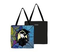 Seven SpA Borsa SHOPPER BAG - Mercoledì Addams, multicolor, nero