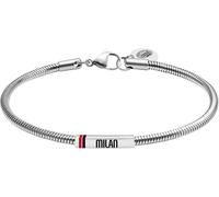 Seven Bracciale Milan in acciaio, Con piastra centale, Bambini e Ragazzi