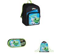 Seven Bundle Zaino Scuola BOMBARDIRO Brainrot Doppio Scomparto Portapenne Crocodillo + Sacca Sportiva