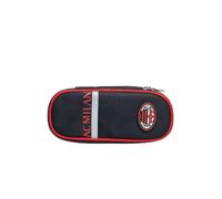 Seven Milan, Bustina Ovale con Elastici Porta Penne Unisex - Bambini, Nero, Taglia Unica