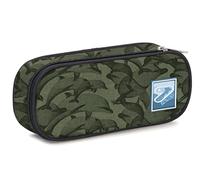 Seven Bustina Ovale, Con Organizer interno porta penne, Scuola & Tempo Libero, Portapenne, Bambini e Ragazzi, Verde