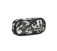Seven Bustina Round Plus Ischoolpack 100, Nero, Scomparto attrezzato porta penne