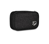 Seven Bustina Scuola Round Plus Big Tech Shin,Nero, Taschino Interno con Zip e