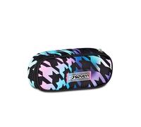 Seven Bustina Scuola Round Plus, Multicolore, Taschino Interno con Zip e Passanti Elastici Portapenne, Accessori Zaino, Scuola Elementare, Media e Superiore, Bambina e Ragazza