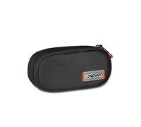 Seven Bustina Scuola Round Plus - Taschino interno con zip, passanti portapenne - Nero
