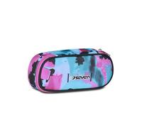 Seven Bustina Round Plus – Multicolore Graffiti, taschino con zip e passanti elastici portapenne