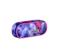Seven Bustina Scuola Round Plus, Viola, Taschino Interno con Zip e Passanti Elastici Portapenne, Accessori Zaino, Scuola Elementare, Media e Superiore, Bambina e Ragazza