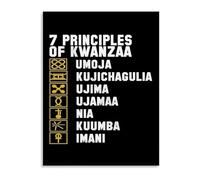 Seven Core Values Canvas Wall Art African Diaspora Principles Poster for Home Office Inspiration(Unframed,16x24inch(40x60cm))