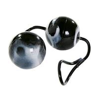 Seven Creations Sfere Vaginali o Anali Vibranti MORBIDE (laccetto in gomma) Diam. 3,5 cm, Nero