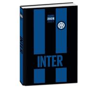 Seven Diario Scuola Datato Inter Standard 12 Mesi, Nero Azzurro, Copertina Strisce, Prodotto Ufficiale, Accessori Zaino, Ragazzo
