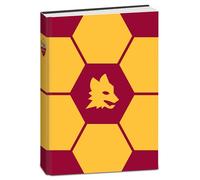 Seven Diario Scuola Roma Standard 12 Mesi, Giallo Rosso,Copertina Pallone, Prodotto Ufficiale, Accessori Zaino, Ragazzo