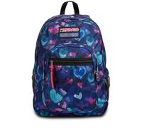 Seven Freethink Zaino Scuola Media Ragazza, Scuola Elementare 34L, Doppio Scomparto, Tasca PC e Borraccia, blu