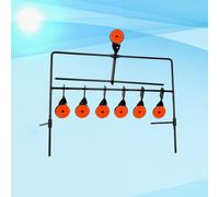 Seven Head Practice Shooting Target Steel Hunting Esercizio Auto reset Target