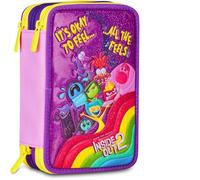 Seven Inside Out 2 Astuccio Scuola 3 Zip Portapenne Triplo Scomparto Completo