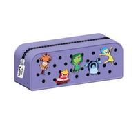 Seven Inside Out 2 Bustina in Silicone con Patch Personalizzati Seven Inside Out 2, Lilla, Scuola e Tempo Libero, Bambina e Ragazza
