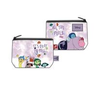 Seven Inside Out 2 Portamonete Con Chiusura Zip, Lilla e Illustrazioni Colorate, Scomparto Monete, Accessorio Bambina e Ragazza