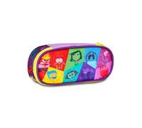 Seven Inside Out 2 Portapenne Scuola Round Plus, Viola, Astuccio Ovale Con Elastici e Tasca Per Penne, Matite e Accessori, Astuccio Zaino Scuola, Scuola Elementare e Media, Bambina e Ragazza