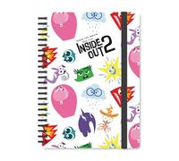 Seven Inside Out 2 Quaderno ad Anelli in formato A5, Bianco, Quaderno Scuola e Tempo Libero, Bambino e Bambina