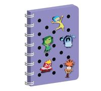Seven Inside Out 2 Quaderno ad Anelli in formato A5, Lilla, Copertina Personalizzabile con Patch Personaggi Seven Inside Out 2, Quaderno Scuola e Tempo Libero, Bambino e Bambina