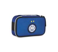 Seven Inter Astuccio Scuola Quick Case, Blu, Portapenne Completo di Penne, Matite, Colori, Scuola Elementare e Media, Bambino, Calcio