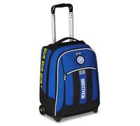 Seven Inter Big Trolley Calcio Scuola Fisso, Blu, 2 in 1, Doppio Uso, Trolley e Zaino, Scuola Elementare, Bambino