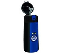 Seven Inter Borraccia Termica in Acciao Inox, Nera e Blu, 0,46 L, Borraccia Scuola Elementare, Sport e Tempo Libero, Bambino