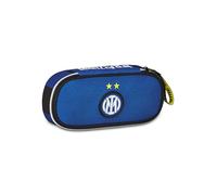 Seven Inter Portapenne Scuola Round Plus, Blu, Astuccio Ovale Con Elastici e Tasca Per Penne, Matite e Accessori, Scuola Media e Superiore, Ragazzo, Calcio