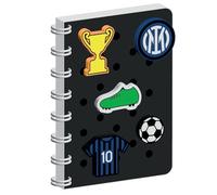 Seven Inter Quaderno ad Anelli in formato A5, Nero, Copertina Personalizzabile con Patch Juventus, Quaderno Scuola e Tempo Libero, Ragazzo e Ragazza