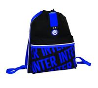 Seven Inter Sacca con Tasca Frontale, Nero e Blu, 18 litri, Sacca Sportiva, Scuola, Palestra e Tempo Libero, Bambini e Ragazzi