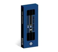 Seven Inter Set 3 Penne Gel, Inchiostro Nero, Blu e Rosso, Penne Gel Scuola, Scuola Media e Superiore, Ragazzo e Ragazza