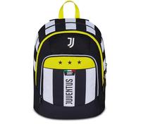 Seven Juventus Zaino Scuola Advanced, Bianco e Nero, Doppio Scomparto e Tasca per Borraccia, 29 L,Scuola Elementare, Zaino Bambino Calcio