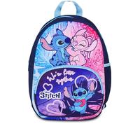 Seven Lilo & Stitch Zainetto Asilo, Blu, Tasca Frontale con Zip, Tasca per Borraccia, Asilo e Tempo Libero, Bambina