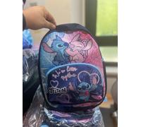 Seven Lilo & Stitch Zainetto Asilo, Blu, Tasca Frontale con Zip, Tasca per Borraccia, Asilo e Tempo Libero, Bambina