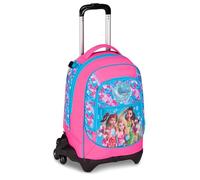 Seven Mermaid Magic Trolley Scuola Jack 3 Ruote, Fucsia, Zaino Con Carrello Sganciabile Da 33 Litri, Per Scuola Elementare e Media, Bambina