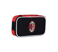 Seven Milan Astuccio Scuola Quick Case, Nero, Portapenne Completo di Penne, Matite, Colori, Accessori Zaino, Scuola Elementare e Media, Bambino Calcio