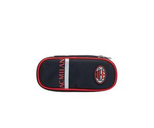 Seven Milan, Bustina Ovale con Elastici Porta Penne Unisex - Bambini, Nero,