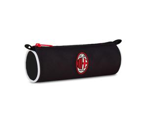 Seven Milan Portapenne, Nero, Astuccio Ovale Per Penne, Matite e Accessori, Scuola Media e Superiore, Ragazzo Calcio