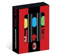 Seven Milan Set 3 Evidenziatori, Inchiostro Giallo, Blu e Verde, Evidenziatori Scuola Media e Superiore, Ragazzo e Ragazza