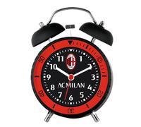 Seven Milan Sveglia a Campana, Rosso Nera, Sveglia al Quarzo Analogica con Luce e Suoneria, Accessori Milan, Accessori Cameretta, Sveglie e Orologi