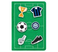 Seven Notebook con patch Inter, Verde, A5, Patch tema calcio, Accessori Scuola, Per bambini e ragazzi, Tempo libero, Idea regalo