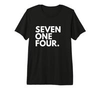 Seven One Four Codice Area 714 Anaheim CA California Stati Uniti d'America Maglietta Premium