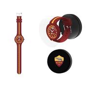 Seven Orologio da Polso AS Roma,Giallo Rosso, Con banda su cinturino, Bambini e Ragazzi, Squadra di Calcio, Idea regalo per tifosi