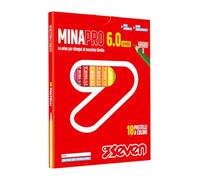 SEVEN Pastelli Scuola Minapro 6.0 - Scatola 18 Pz, 18 Pastelli a colori con spazio nome personalizzabile, Bambini e Ragazzi
